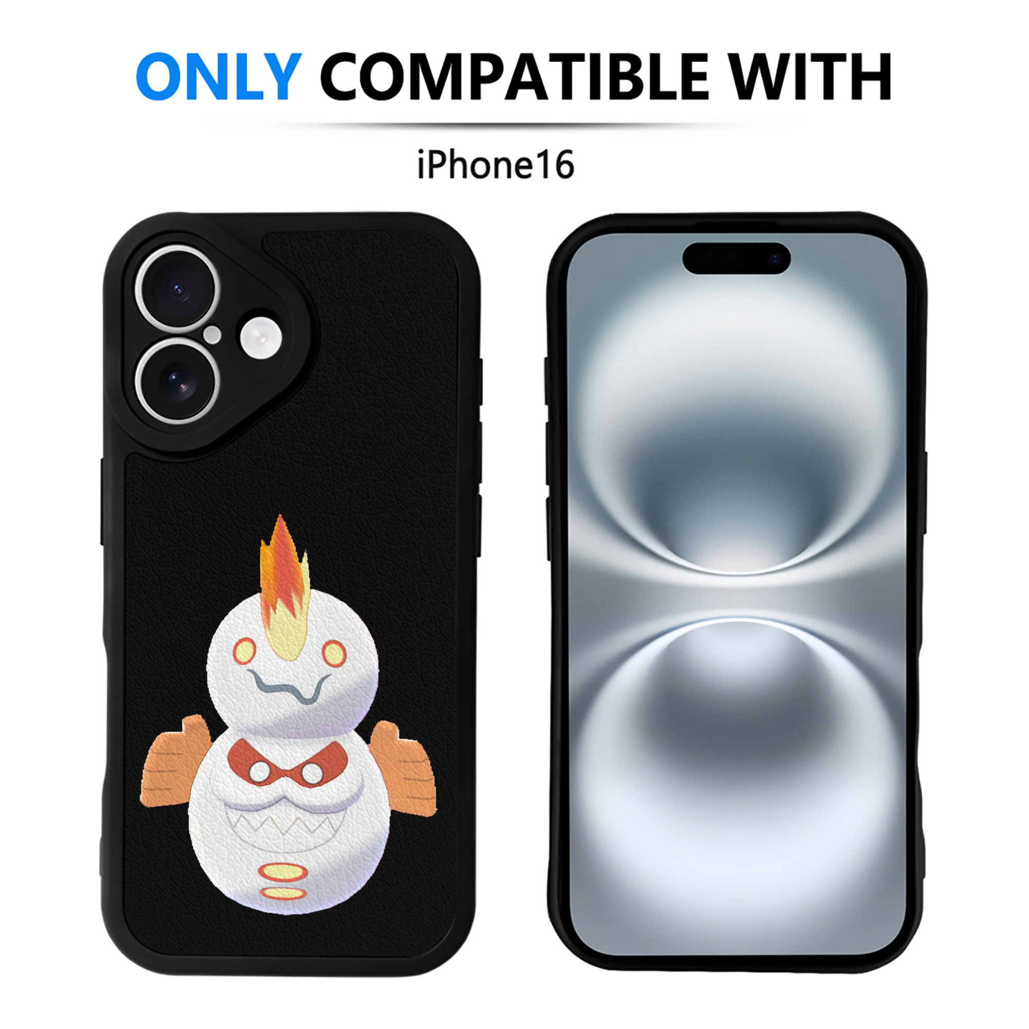（画像用） ポケットモンスター Pokémon 【iPhone 16シリーズ対応】シリコンスマホケース（レザー調） 材質：シリコン